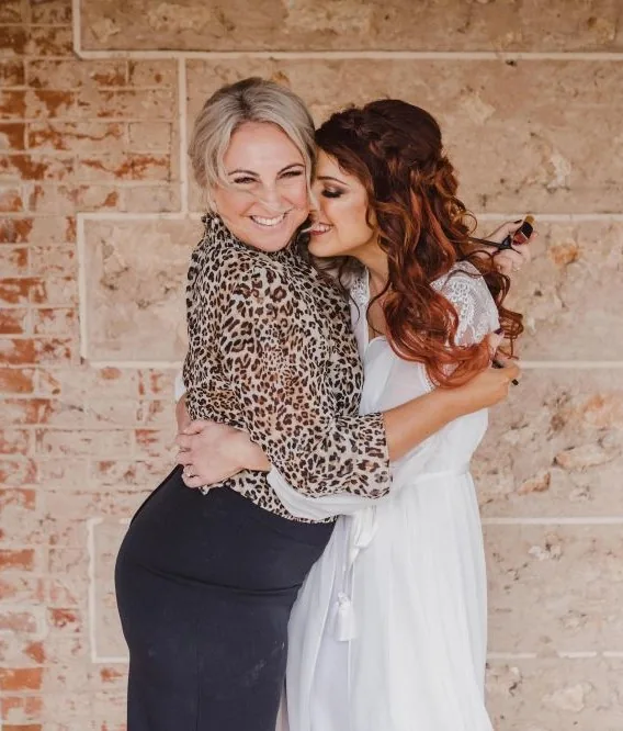 Carly with a client